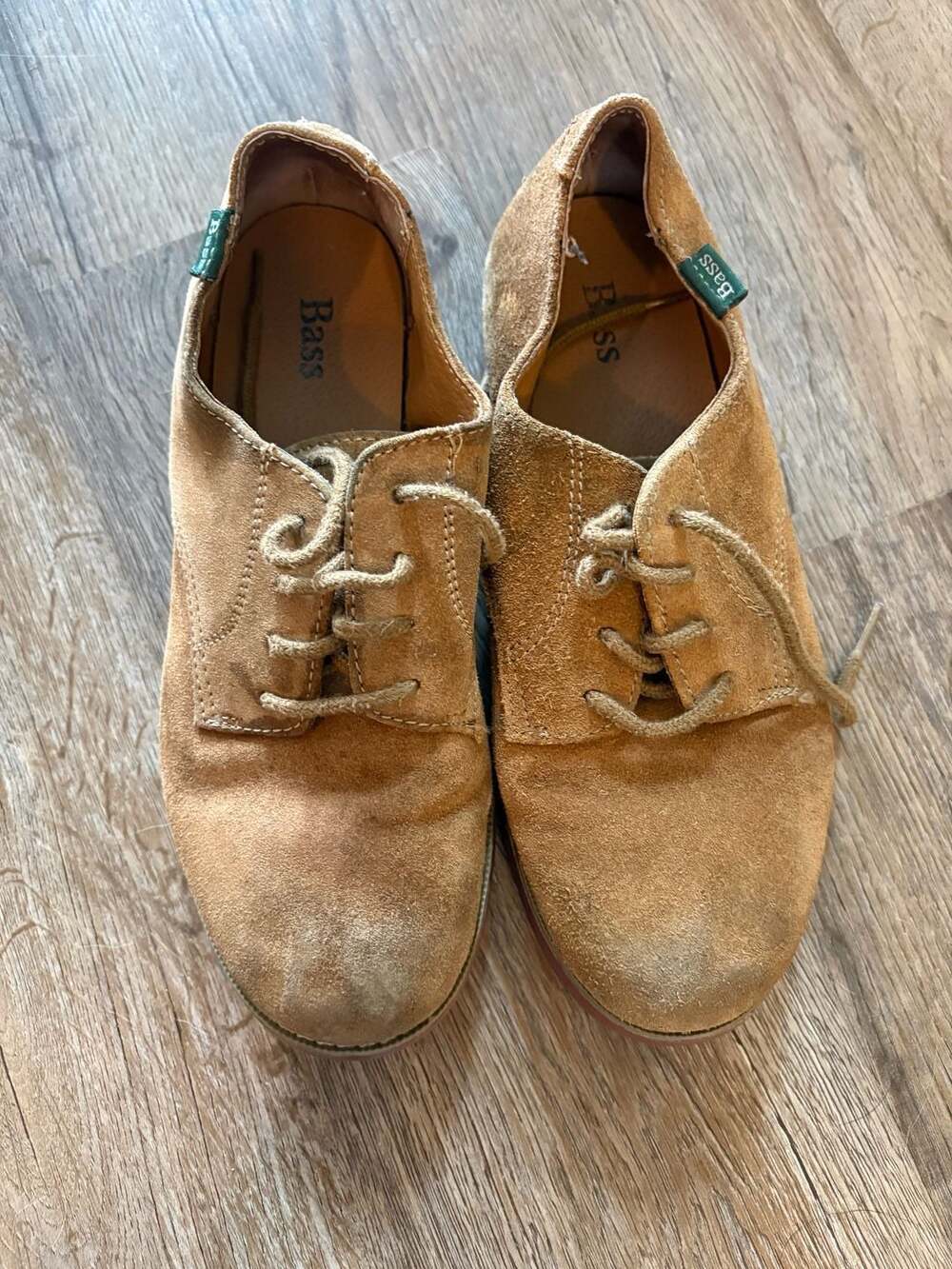 G.H. Bass Exeter Tan Suede Buck Oxfords Women's Size 6.5 M